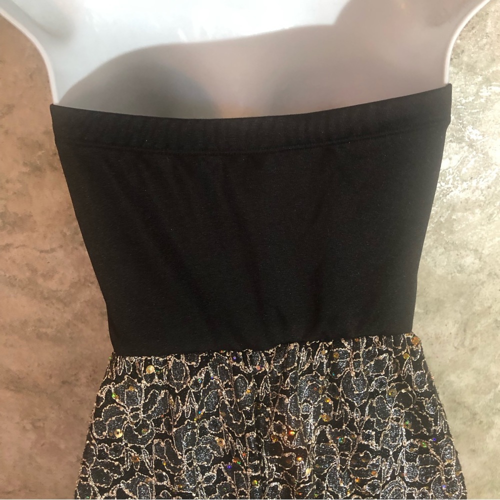 Papaya Strapless Gem Floral Party Dress - Picture 8 of 12
